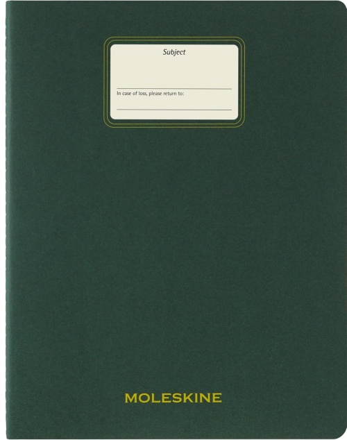 Zeszyt Moleskine Student Cahier XXL (21.6X27.9 cm) w Linie Zielony Mirt (Moleskine Student XXL Ruled Myrtle Green Soft Cover) - 8056999276881